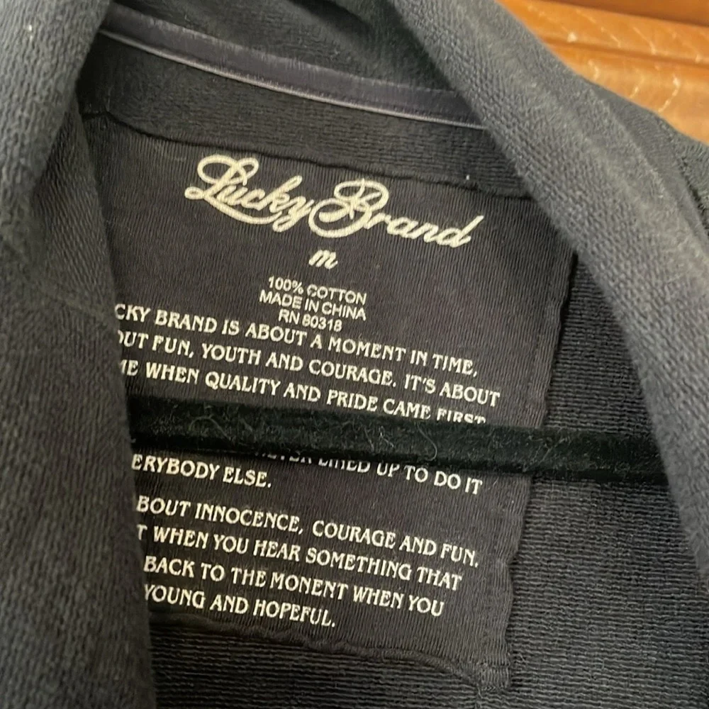 Lucky brand, black wrap, cardigan, knit, jacket, size medium - Picture 2 of 4